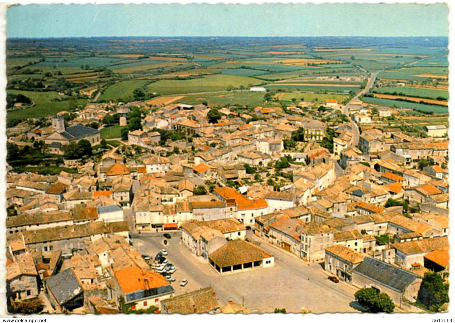 79 - M29041CPM - CHEF BOUTONNE - Centre Ville - Vue Aerienne - Très Bon état - DEUX-SEVRES - Chef Boutonne