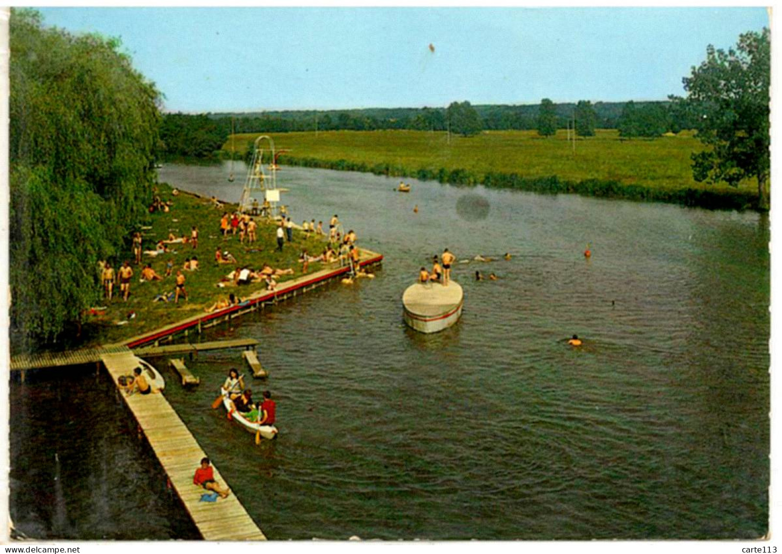 72 - M29040CPM - CHÂTEAU DU LOIR - La Plage Et Le Loir - Très Bon état - SARTHE - Chateau Du Loir