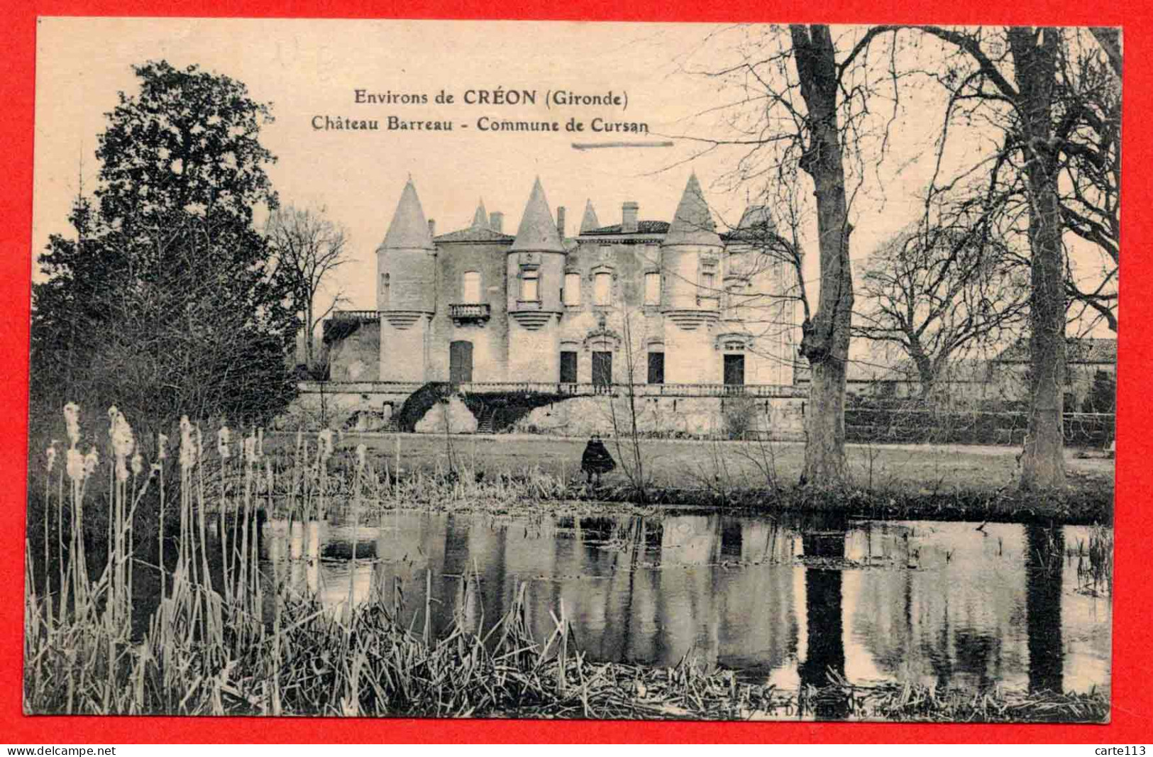 33 - B28995CPA - CURSAN - Chateau Barreau - Très Bon état - GIRONDE - Autres & Non Classés