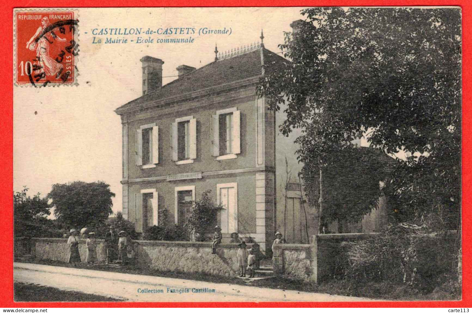 33 - B28997CPA - CASTILLON DE CASTETS - La Mairie. Ecole Communale - Très Bon état - GIRONDE - Autres & Non Classés