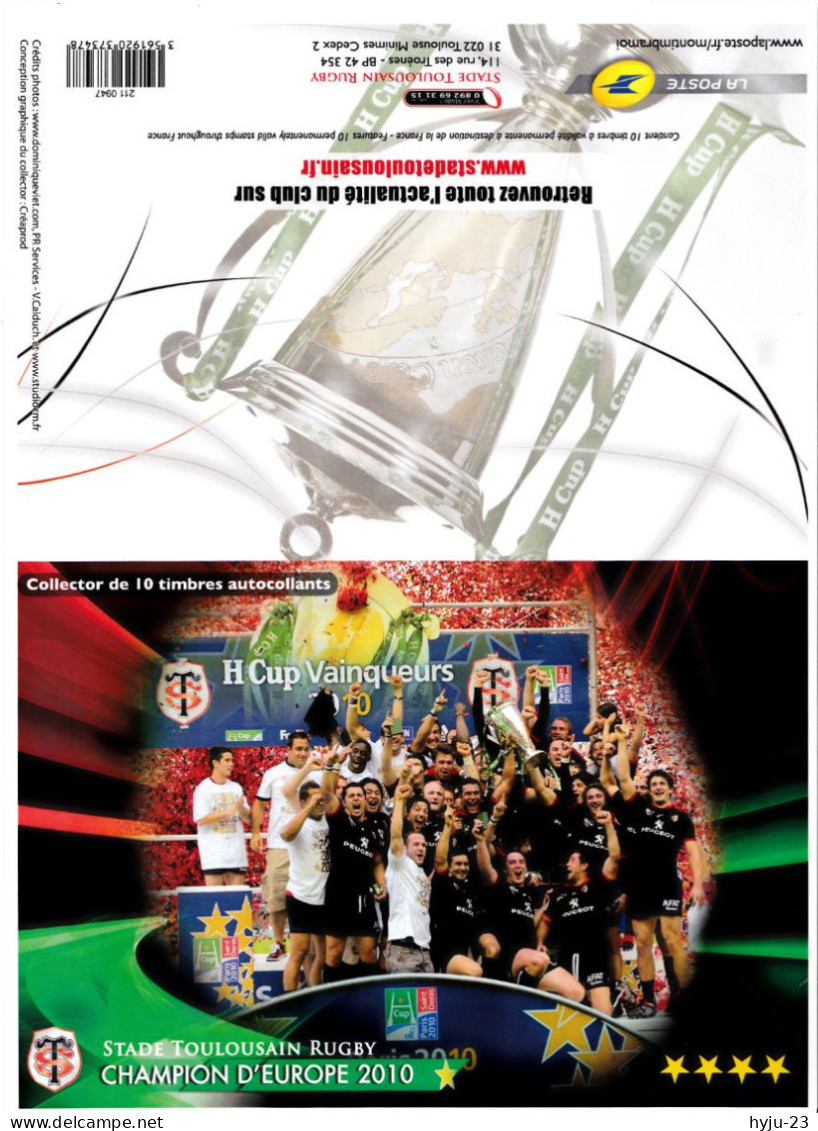 Collector La Poste N° 78 Stade Toulousain Champion D'europe Rugby 2010 - Collectors