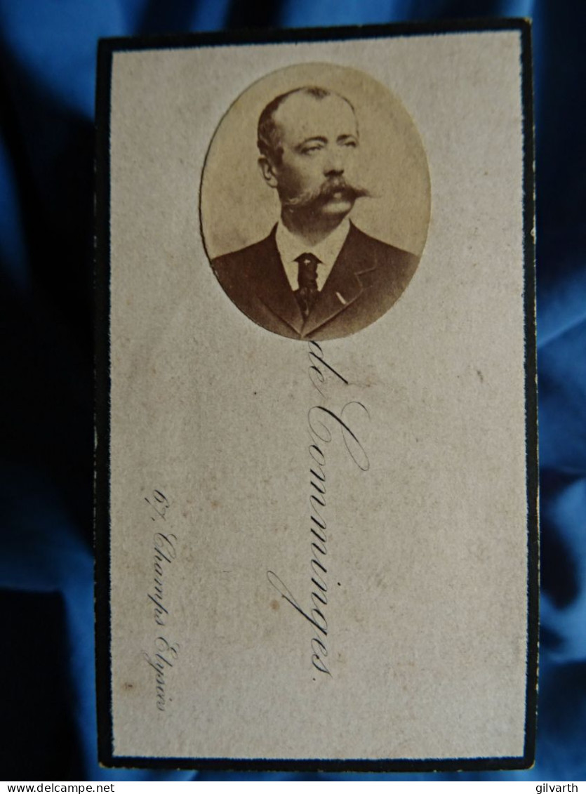 Carte De Visite Photo En Médaillon Comte Marie Aimery De Comminges Club Longues Moustaches (1862-1925)  CA 1920 - L679A - Cartes De Visite