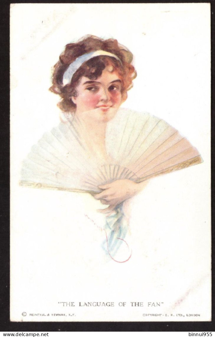 Cartolina Illustrata "The Language Of The Fan" - Viaggiata In Busta - 1900-1949