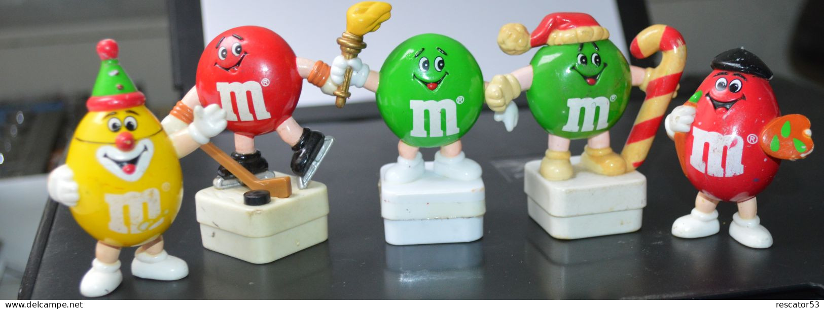 Vintage 5 Figurines M&M's - Sonstige & Ohne Zuordnung