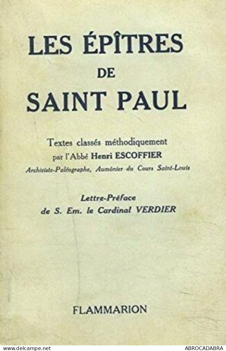 Les épitres De Saint Paul - Religion