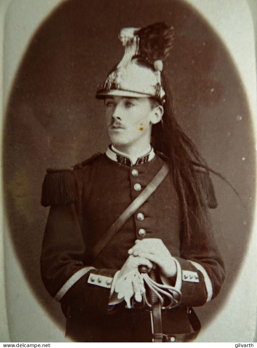 Photo CDV Berthaud à Evreux  Comte De Comminges  21e Dragons Militaire Et Homme De Lettres (1862-1925) CA 1882 - L679A - Old (before 1900)