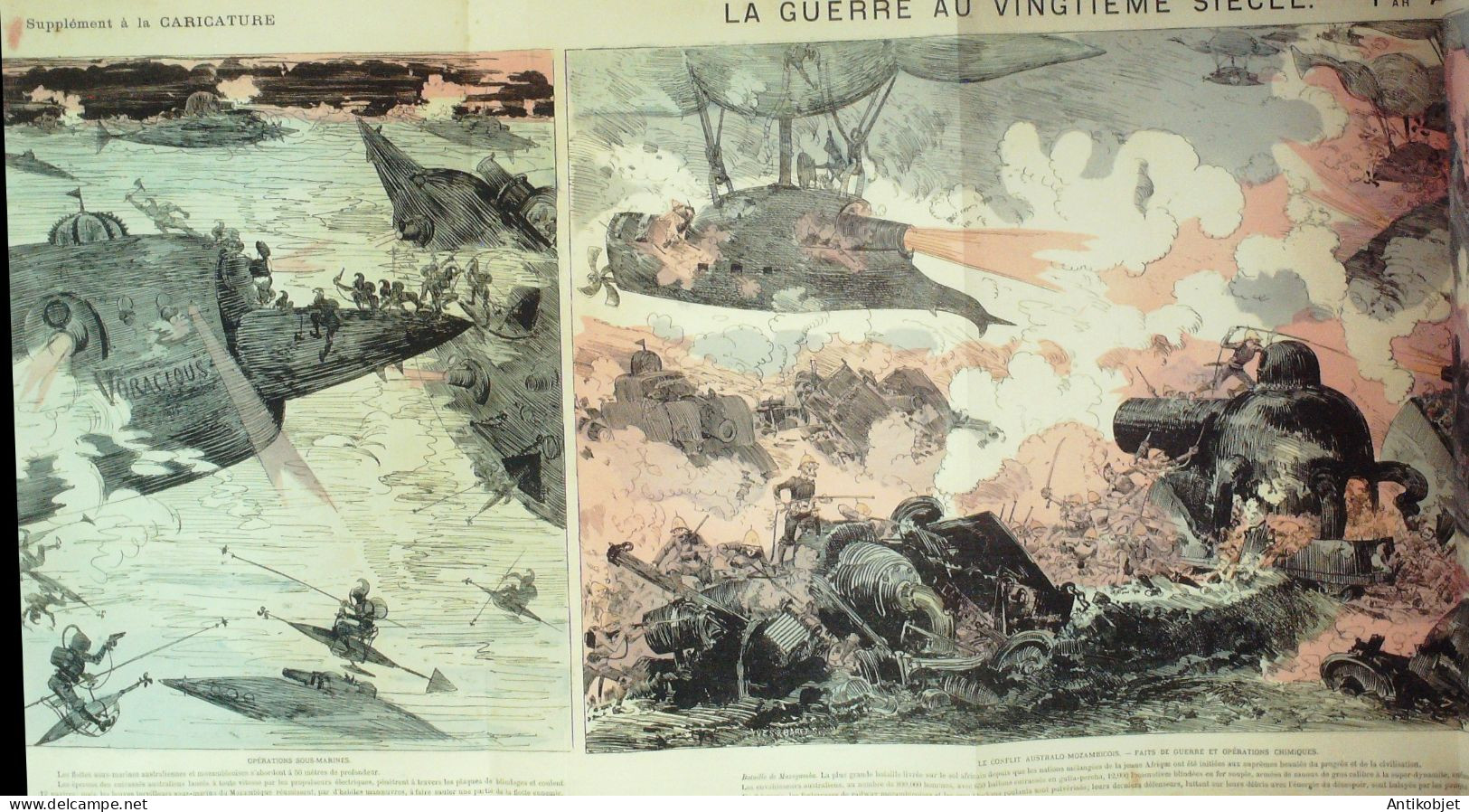 La Caricature 1883 N°200 Guerre Du 20ème Siècle Robida - Riviste - Ante 1900