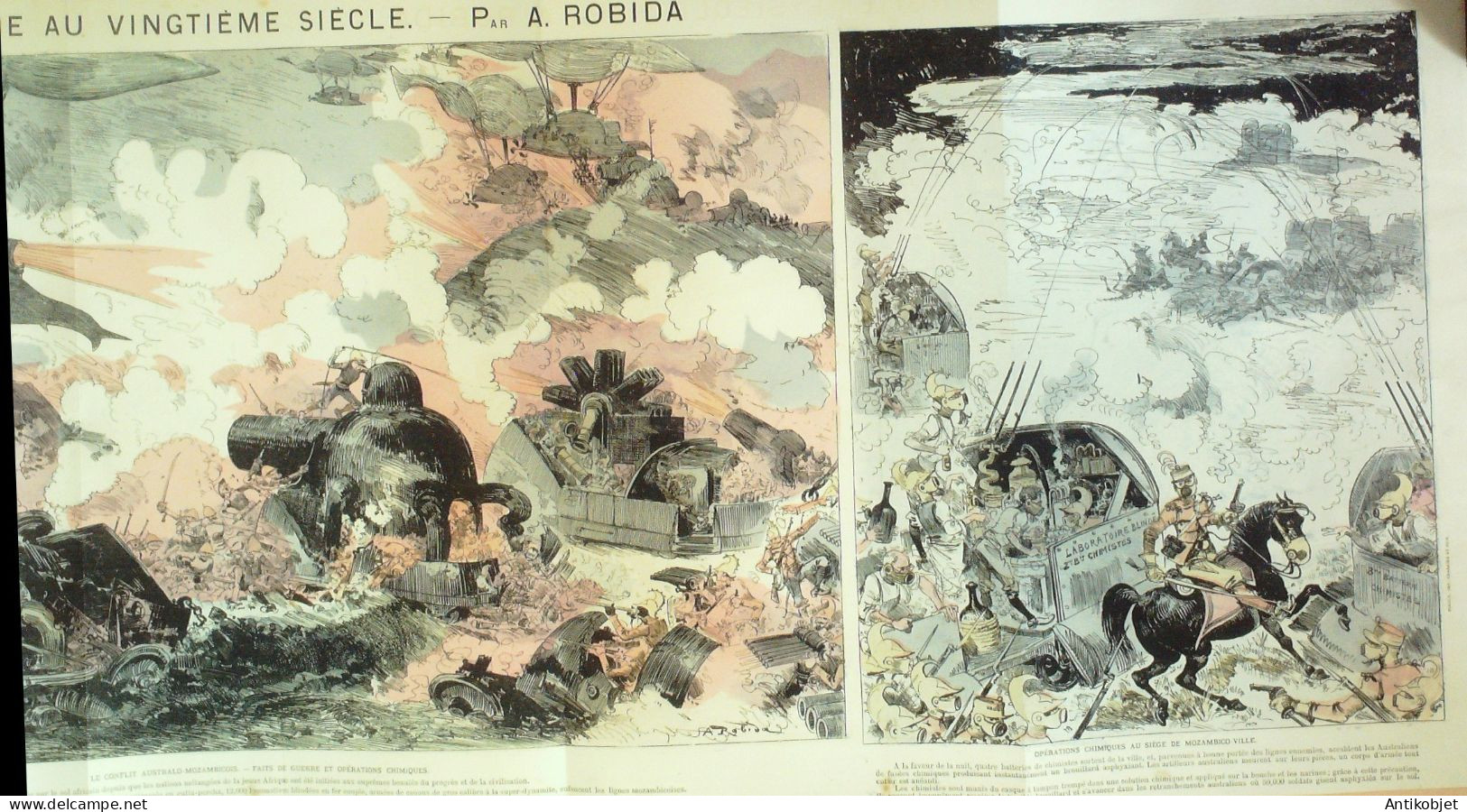 La Caricature 1883 N°200 Guerre Du 20ème Siècle Robida - Magazines - Before 1900