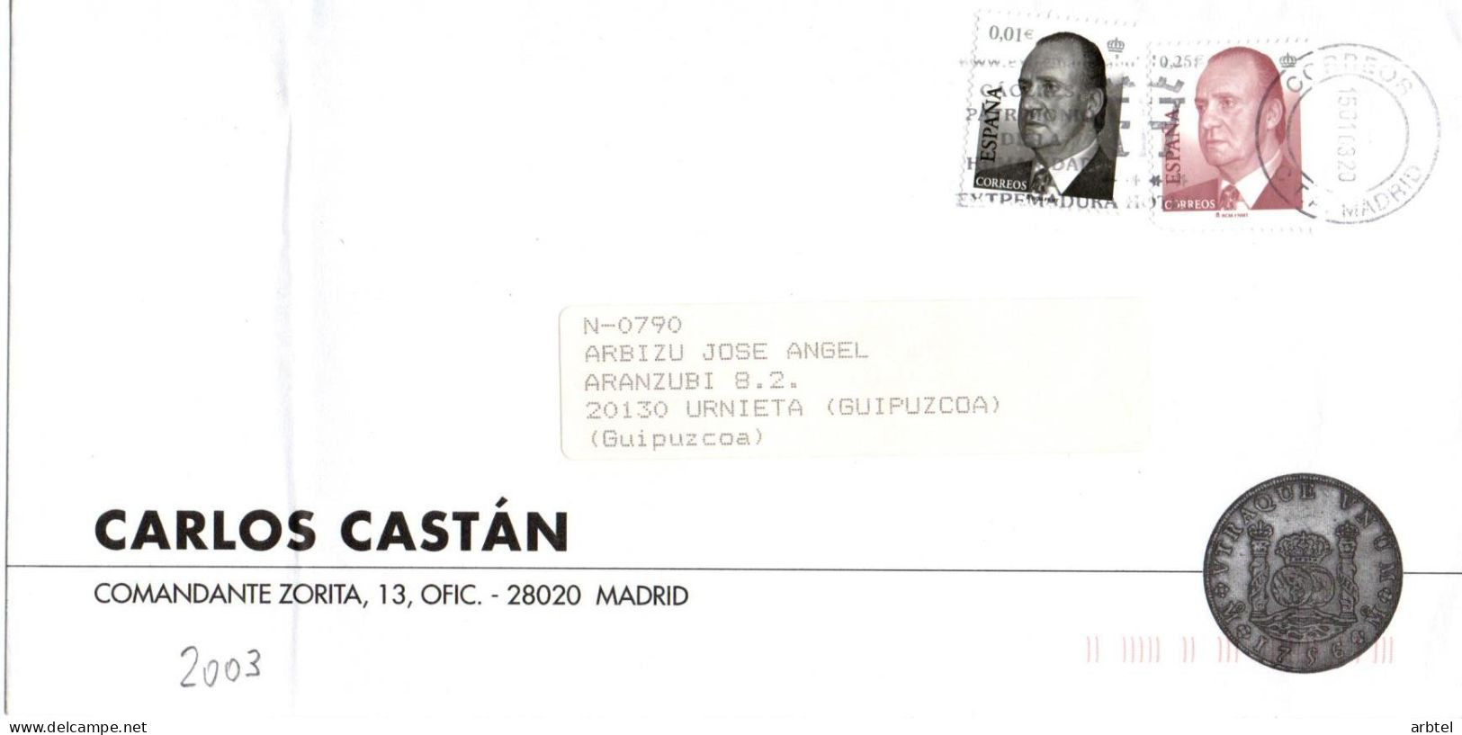 ESPAÑA SPAIN CC CON MAT RODILLO CACERES PATRIMONIO DE LA HUMANIDAD - Covers & Documents