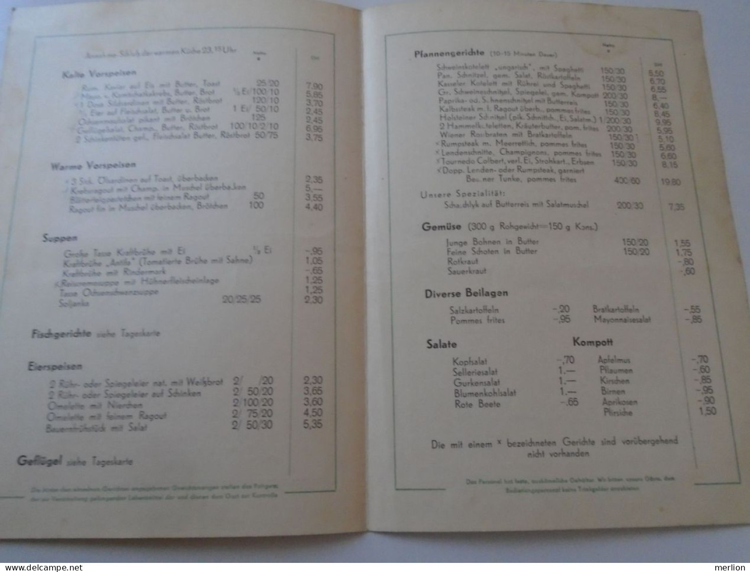 D202246 Menu Speisenkarte    HO Gaststätte Haus ANTIFA   LEIPZIG  -DDR Germany   1954 - Menú