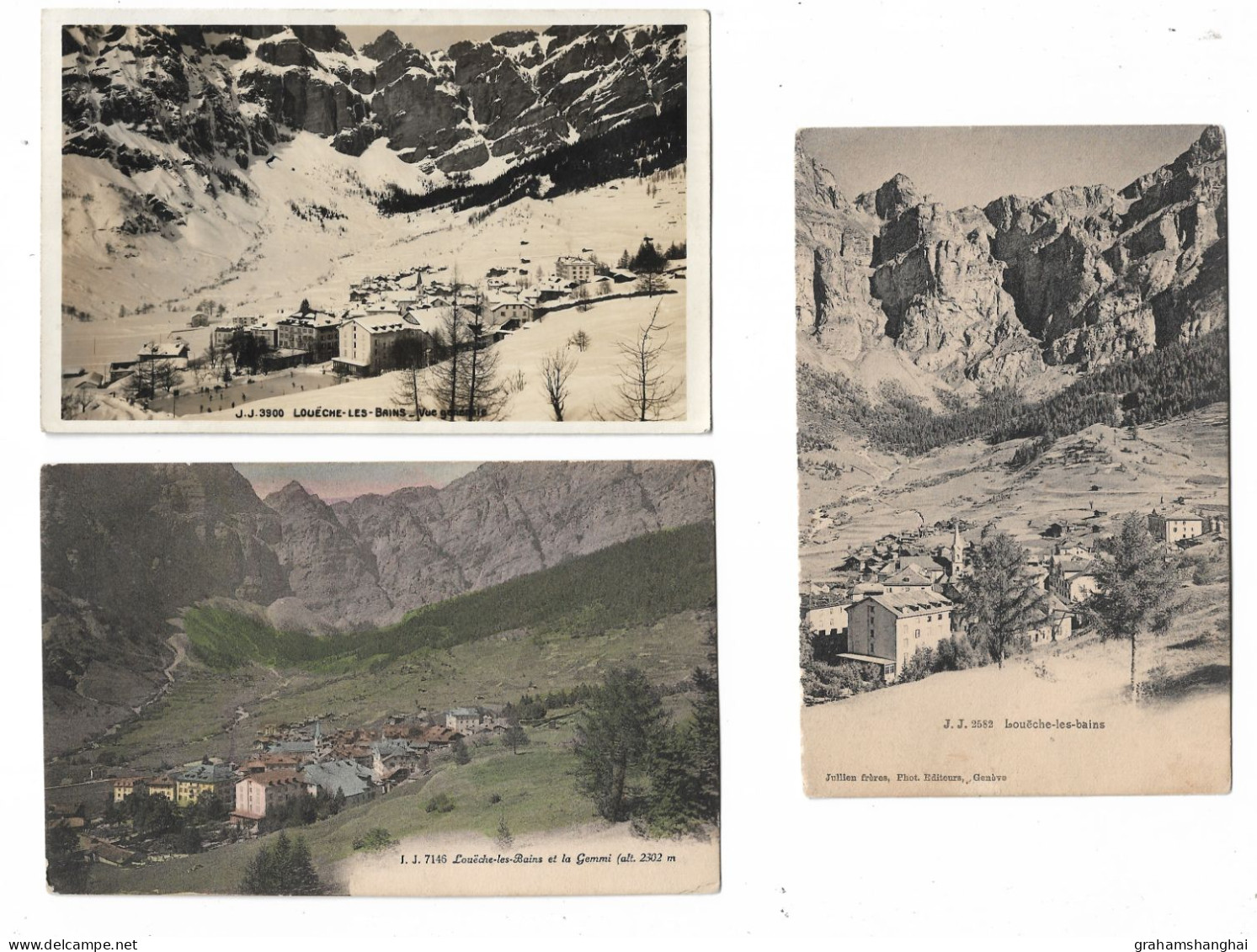 6 Postcards Lot Switzerland VS Valais Loèche-les-Bains All Published Jullien Some Undivided All Posted 1907-1928 - Loèche-les-Bains