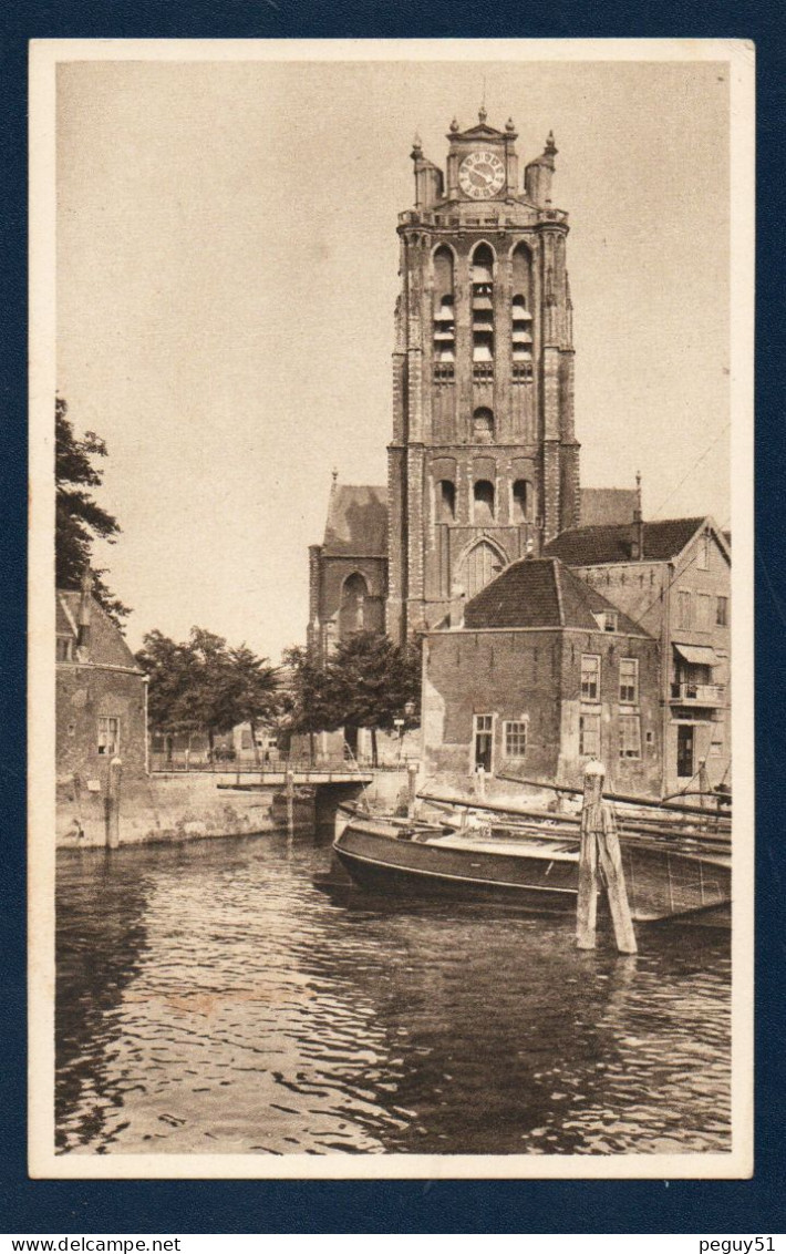 Dordrecht. Groote Kerk, Van Het Houten Hoofd Af Gezien. Catholique Puis Pprotestante Depuis 1572. Tour Inachevée. - Dordrecht