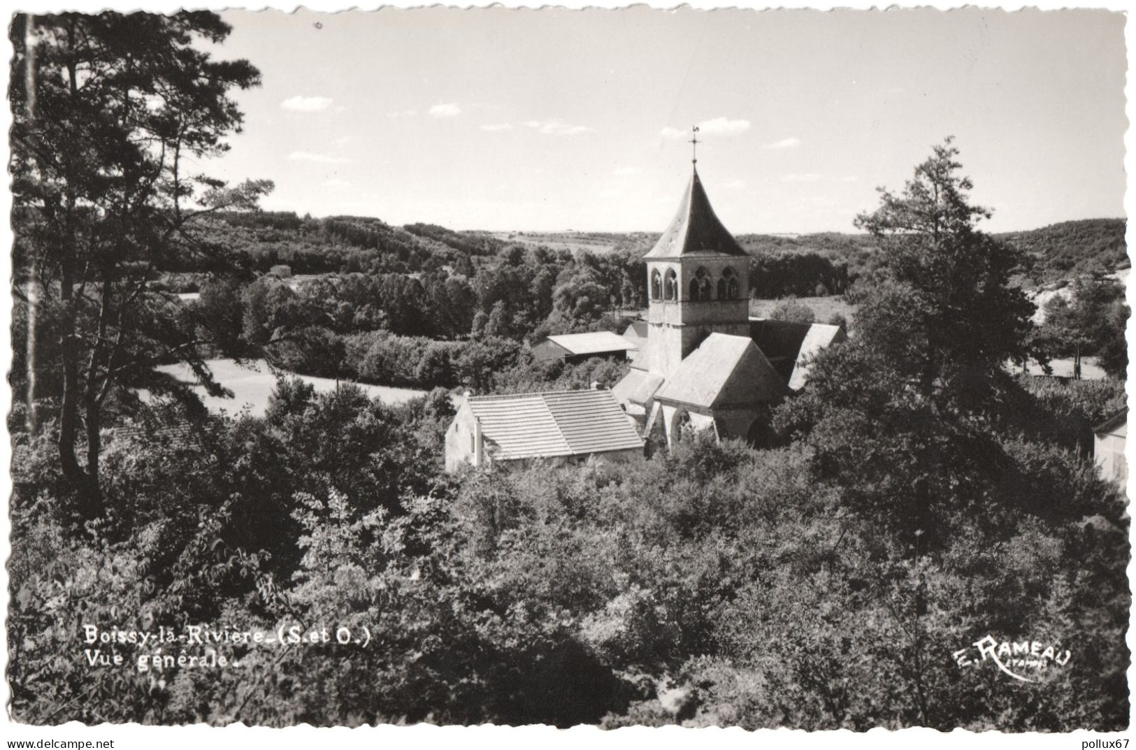 CPSM DE BOISSY-LA-RIVIÈRE  (ESSONNE)  VUE GÉNÉRALE - Boissy-la-Rivière