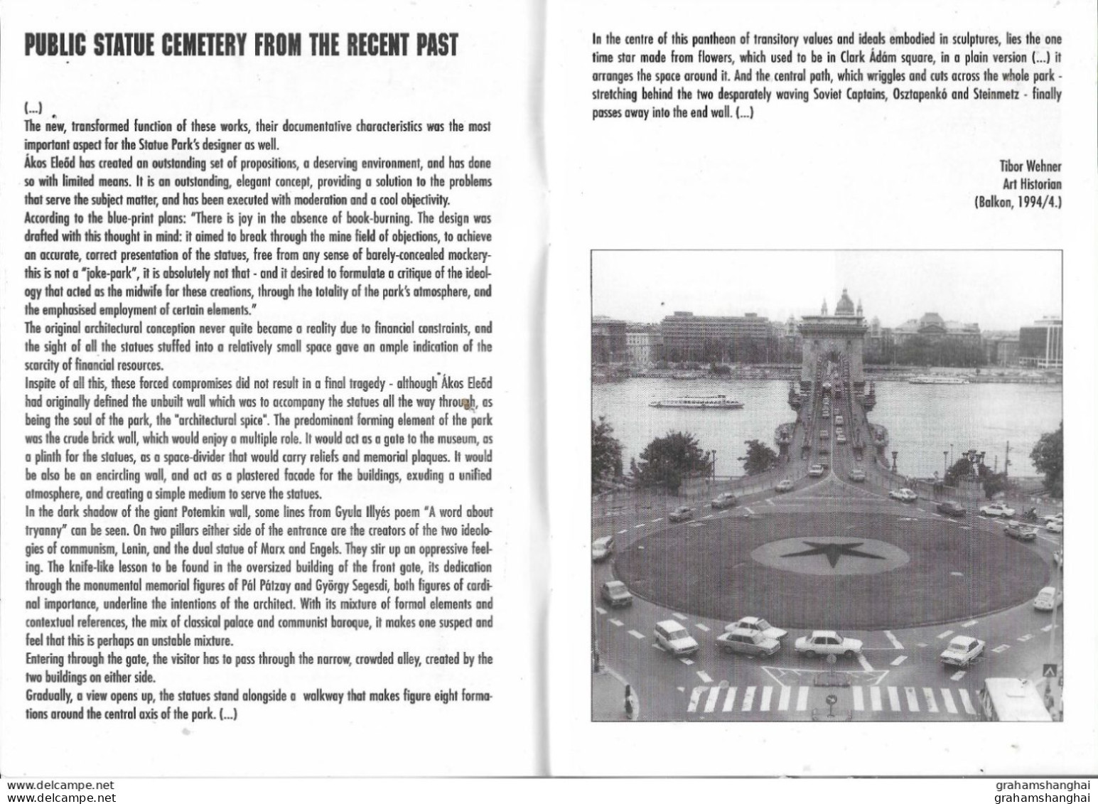 Statue Park - Gigantic Memorials From The Communist Dictatorship Budapest Hungary Guide Book Photos - 1950-Maintenant