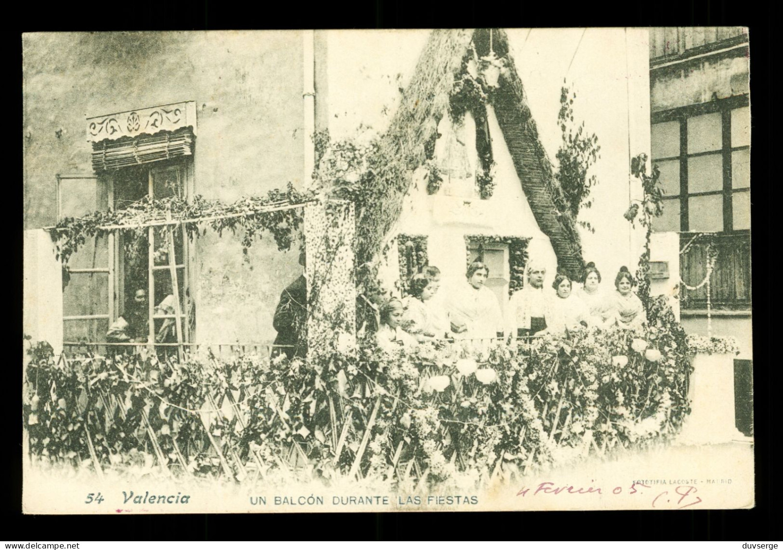 Espana Valencia  Un Balcon Durante Las Fiestas - Valencia