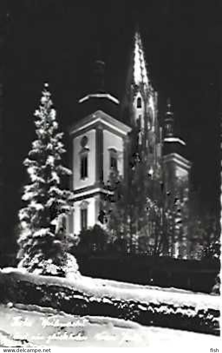 Austria & Marcofilia, Frohe Weihnacht, São Paulo Brasil 1956 (666543) - Eglises Et Couvents