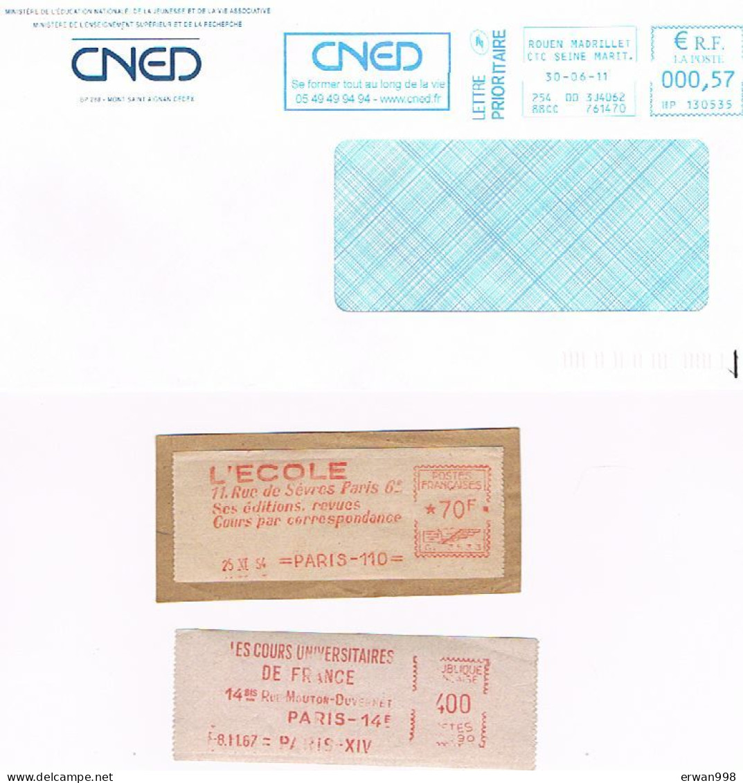 Lot De 11 Plis & 2 Fragments Des Années 1960/1970 (détails Ci Dessous) Thème Enseignement Et Culture   (3) - EMA (Print Machine)
