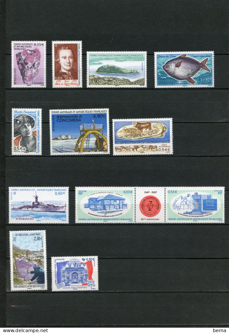 TAAF 2007 ANNEE 453/477 LUXE NEUF SANS CHARNIERE--SAUF LE CARNET DE VOYAGE - Unused Stamps