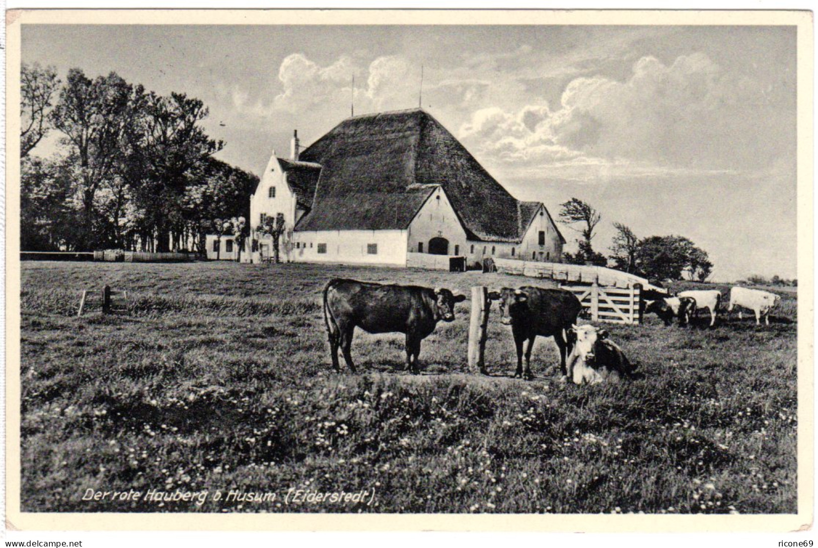 DR 1939, Landpost Stpl. SIMONSBERG über Husum Auf Sw-AK M. 6 Pf. - Autres & Non Classés