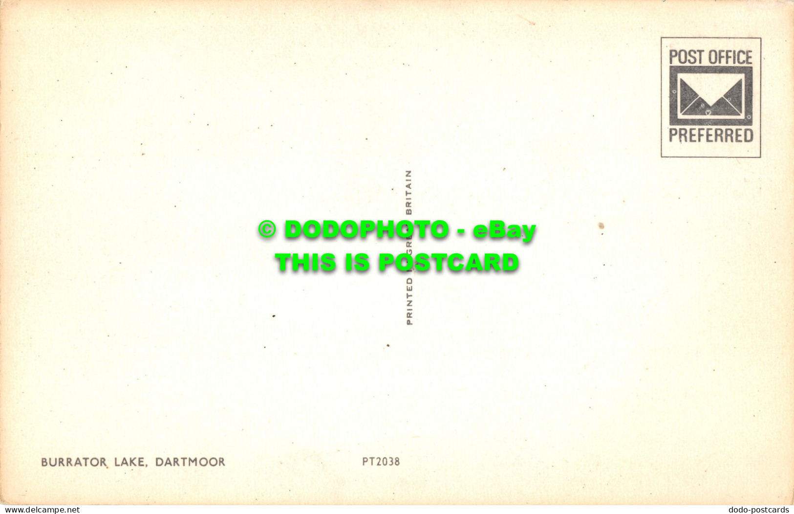 R527262 Dartmoor. Burrator Lake. Postcard - World