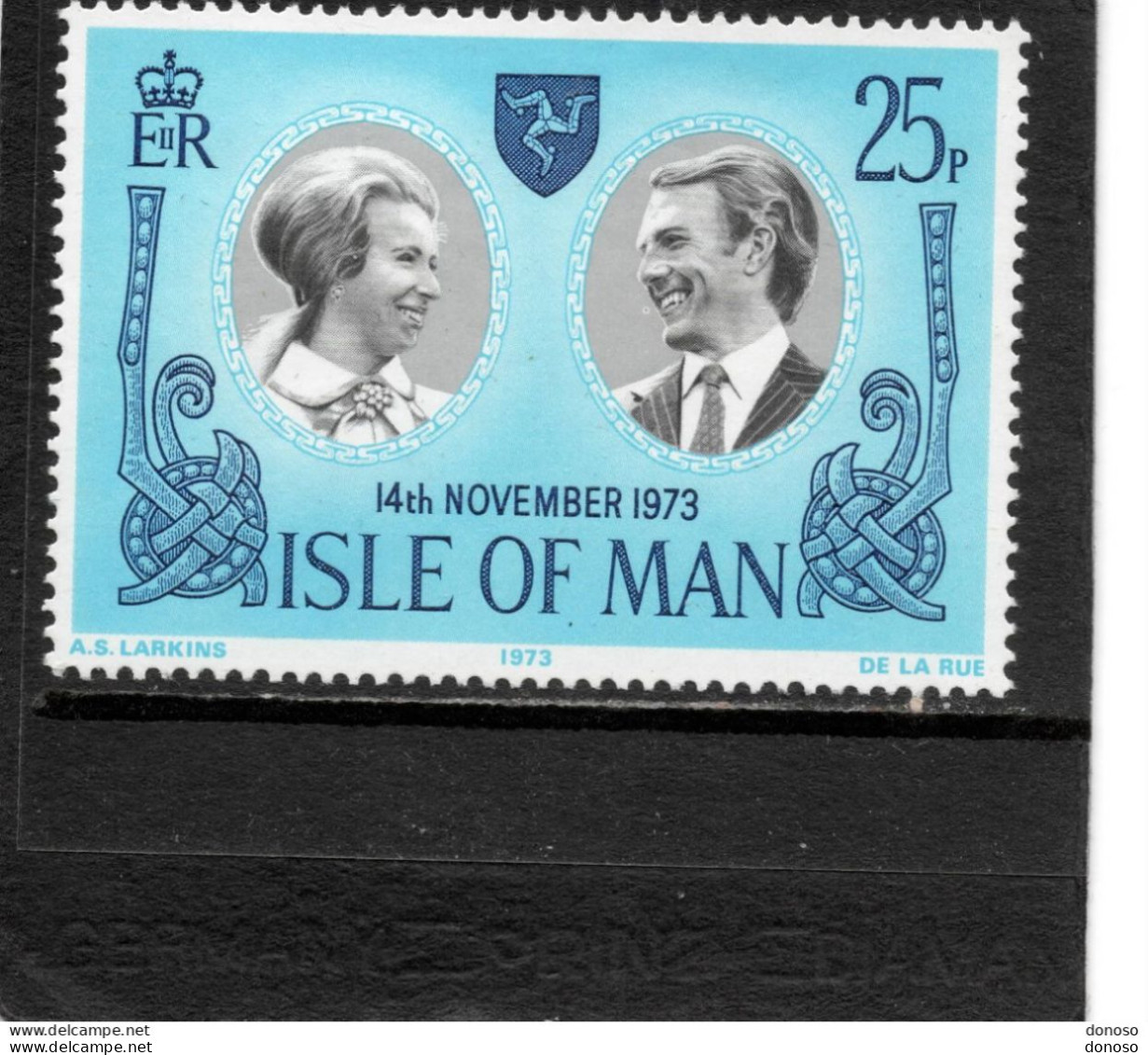 MAN 1973 Princesse Anne Et Capitaine Mark Philips Yvert 24, Michel 35 NEUF** MNH - Isle Of Man