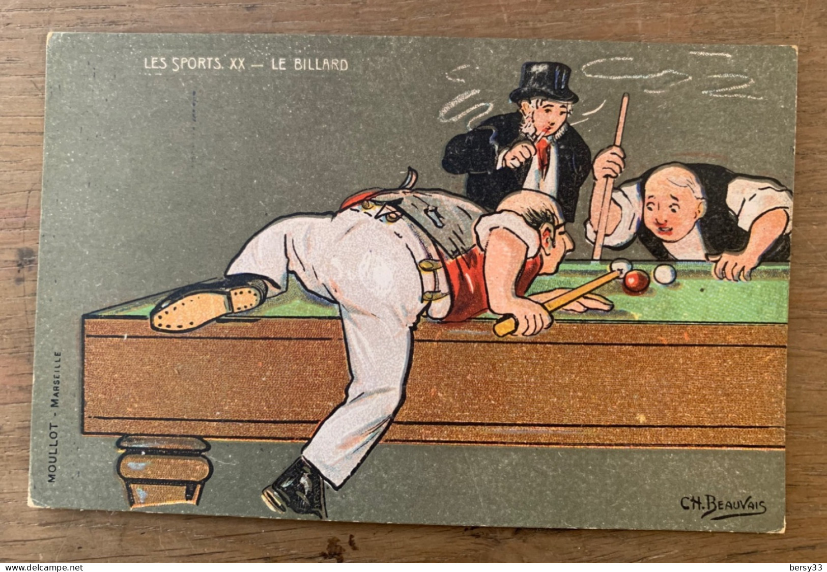 ILLUSTRATEURS /CH . BEAUVAIS // LE BILLARD LES SPORTS XX 3 HOMMES G.P COULEURS PUB CAFÉS PRIMA BORDEAUX - Beauvais