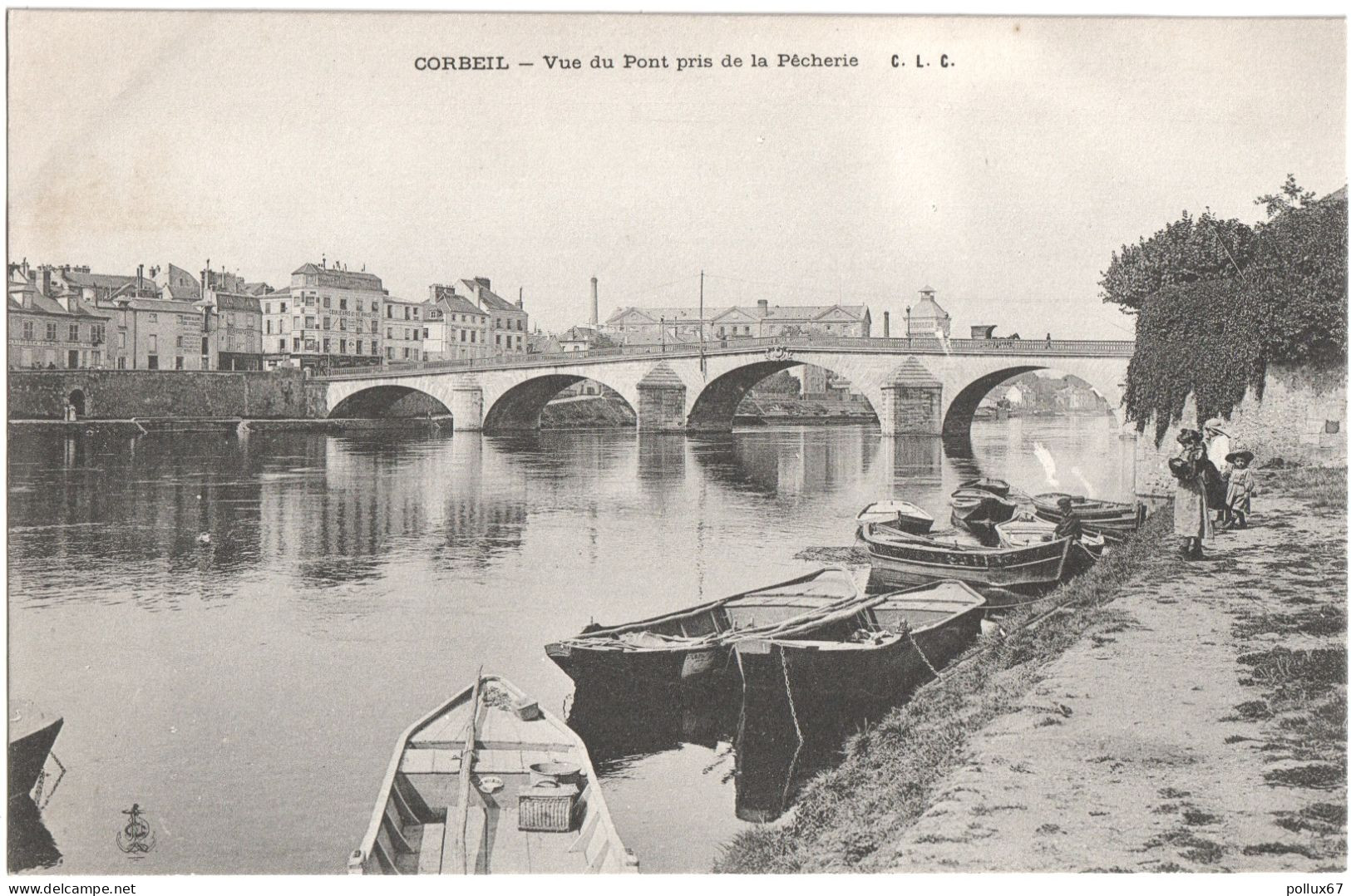 CPA DE CORBEIL  (ESSONNE)  VUE DU PONT PRIS DE LA PÊCHERIE - Corbeil Essonnes