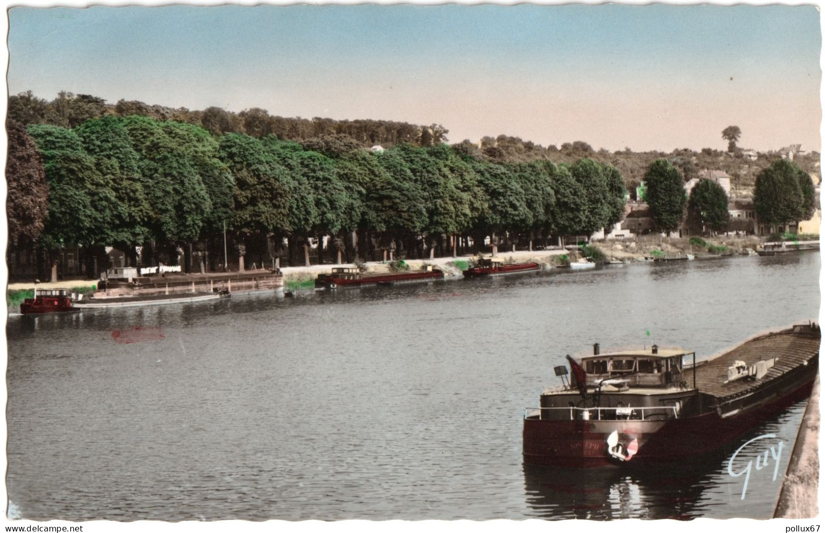 CPSM DE CORBEIL  (ESSONNE)  LE PORT SUR LA SEINE - Corbeil Essonnes