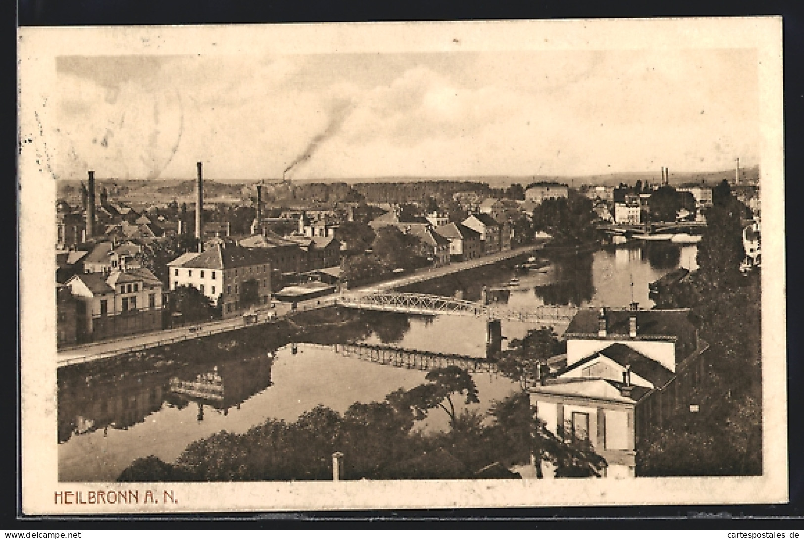 AK Heilbronn, Blick über Die Stadt Und Den Fluss  - Heilbronn