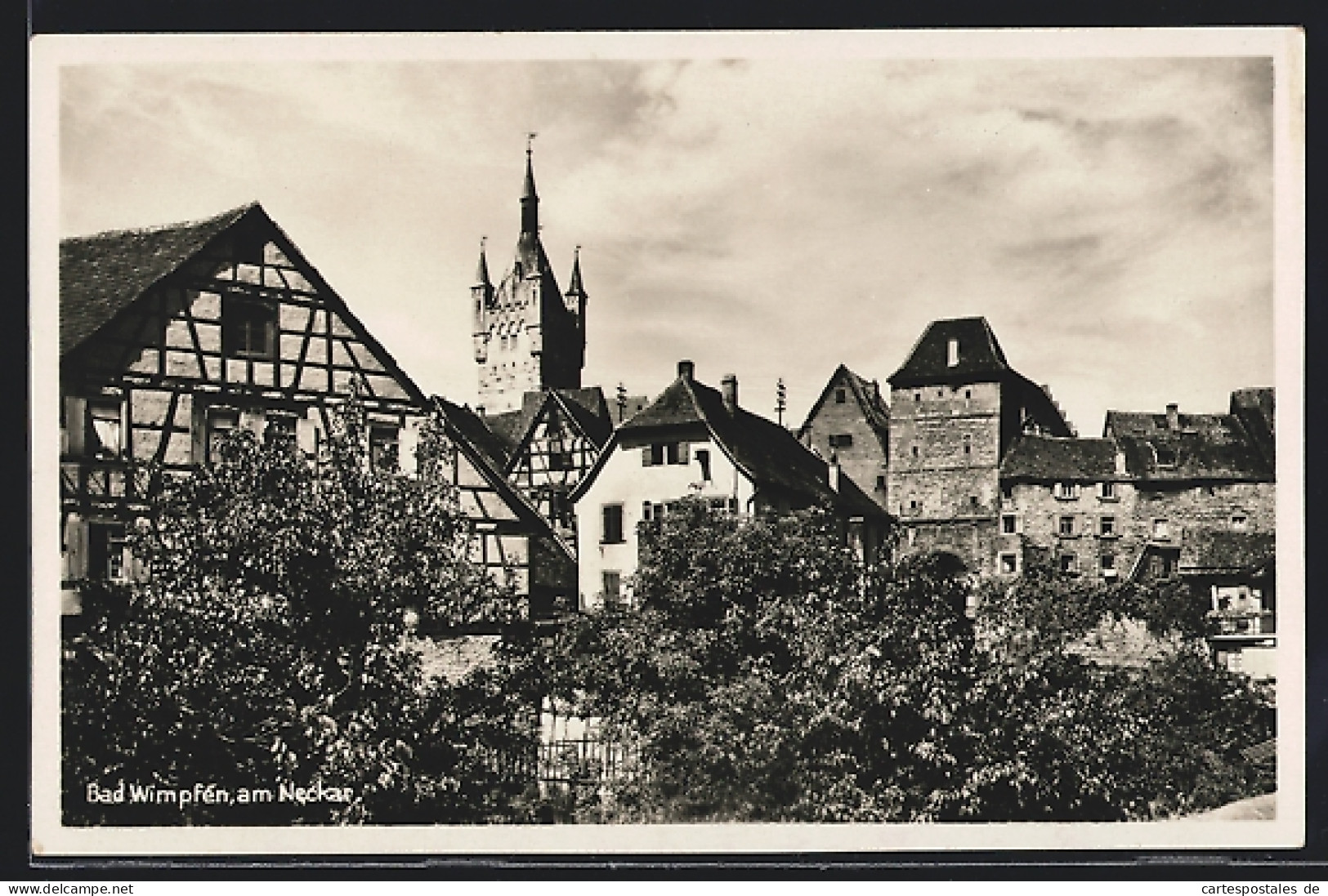 AK Bad Wimpfen, Panorama Mit Grossem Turm  - Bad Wimpfen