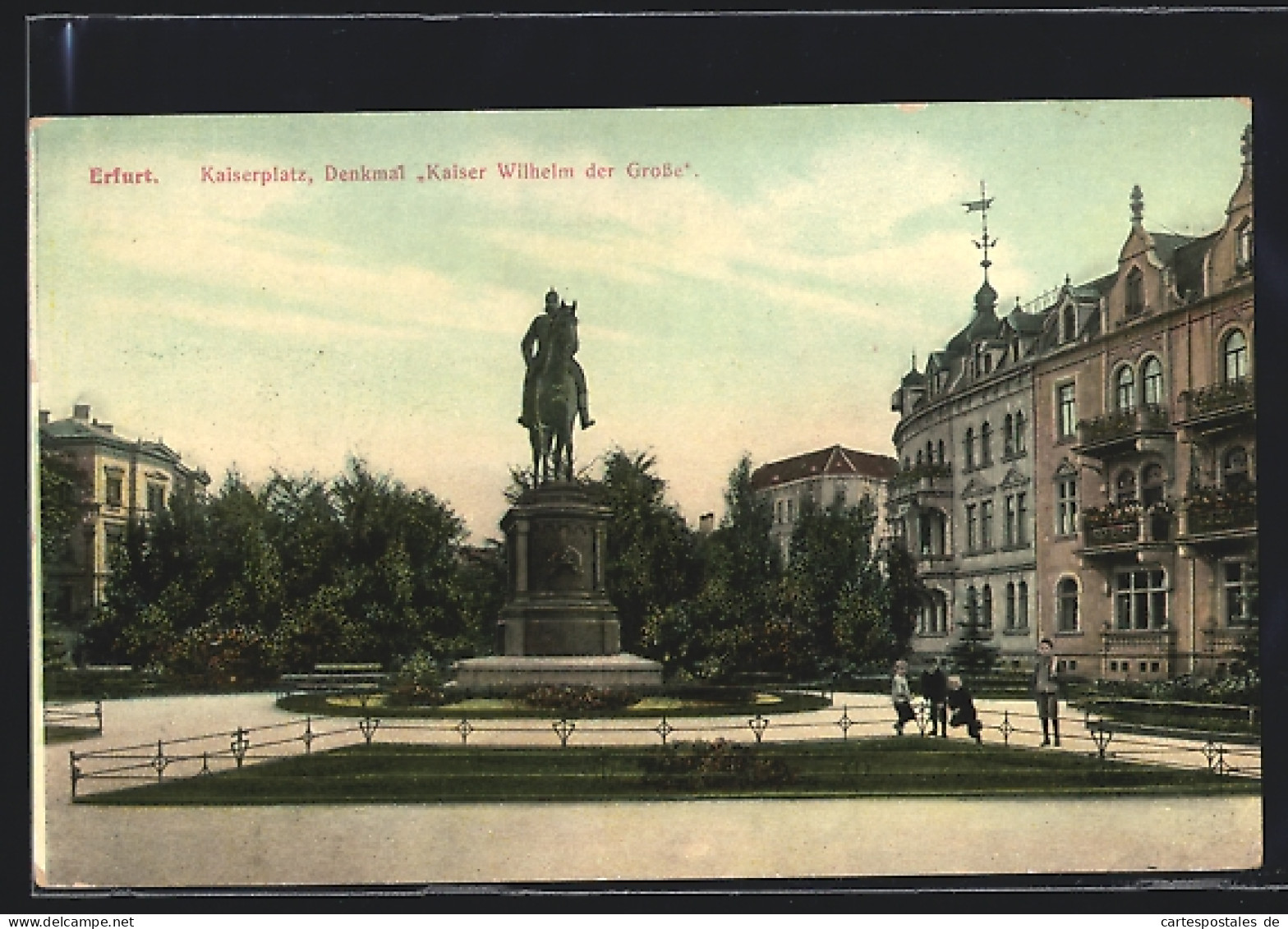 AK Erfurt, Kaiserplatz Mit Denkmal Kaiser Wilhelm Der Grosse  - Erfurt