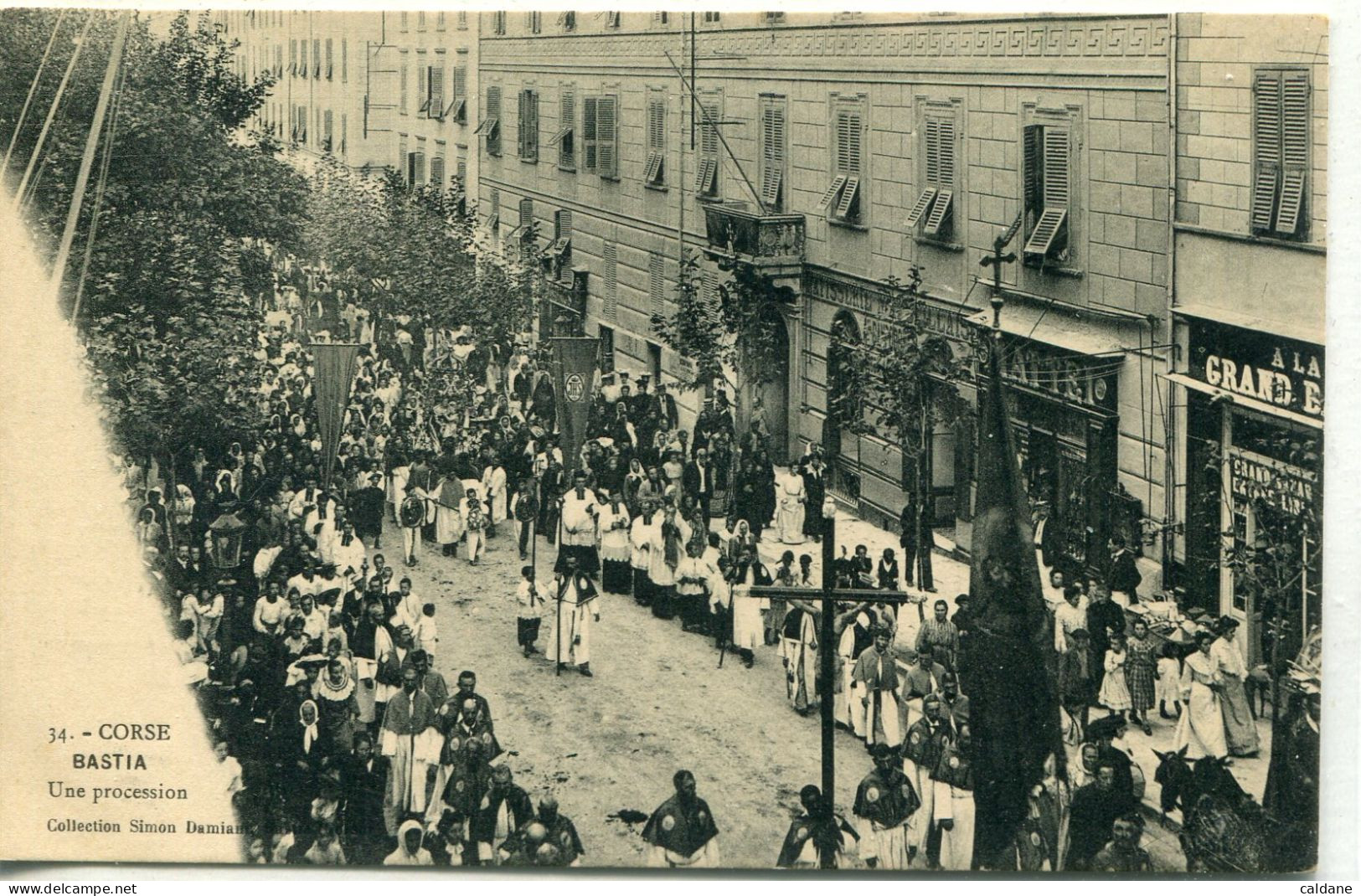 -2B-CORSE-  BASTIA-  Une Procession.     Collection  Simon. Damiani - Sonstige & Ohne Zuordnung