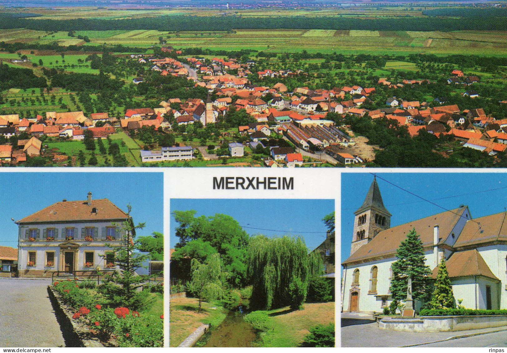 (68) MERXHEIM Multivue Vue Générale Mairie N°68 203 84 201 ( Haut Rhin ) - Andere & Zonder Classificatie