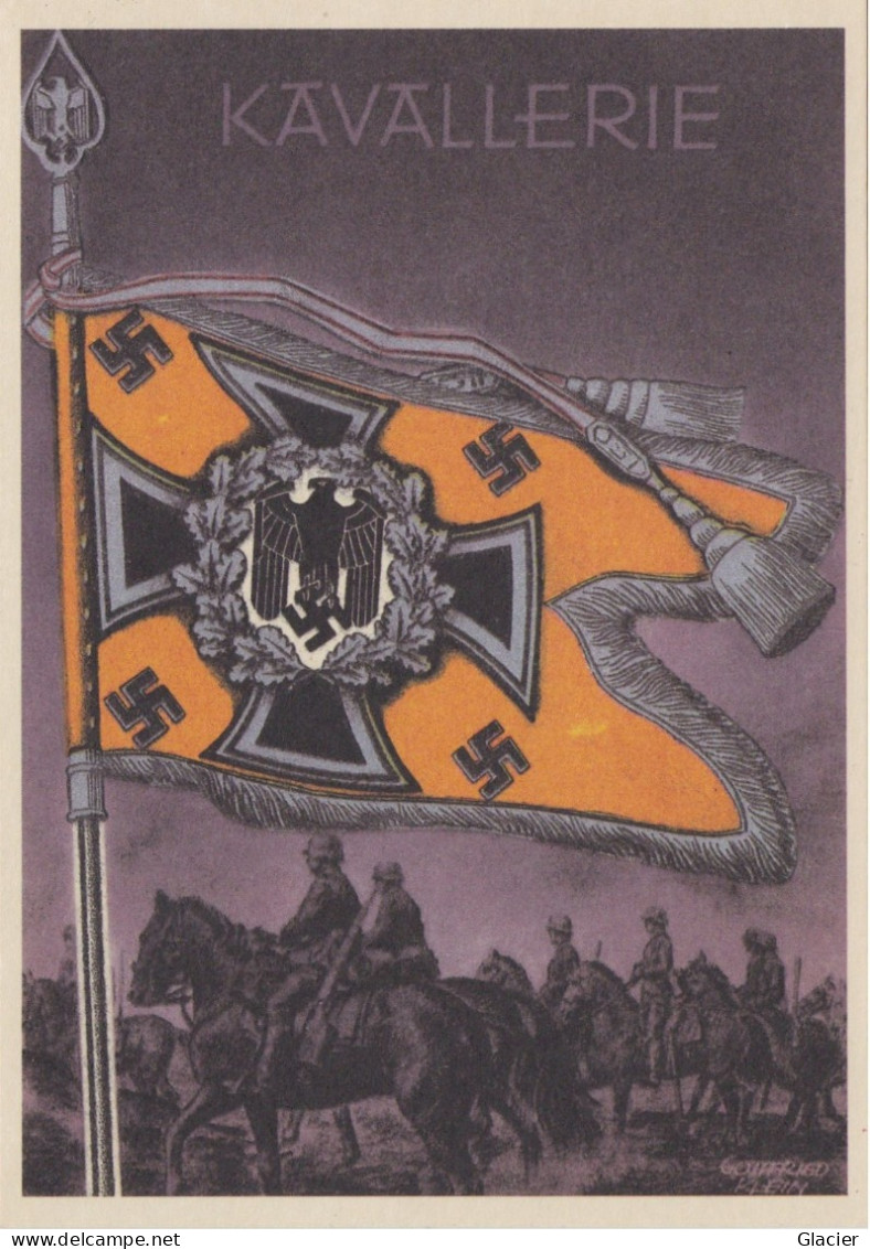 Propaganda NSDAP - Die Siegreichen Fahnen Und Standarten Der Deutschen Wehrmacht Karte 12 - Guerre 1939-45