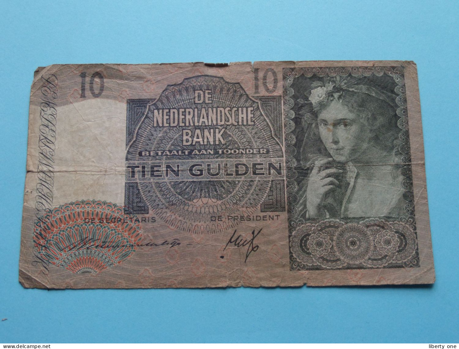 10 Gulden ( Amsterdam 12 November 1940 - 4 AK 088282 ) De Nederlandse Bank ( For Grade, Please See Photo ) Circulated ! - 10 Gulden