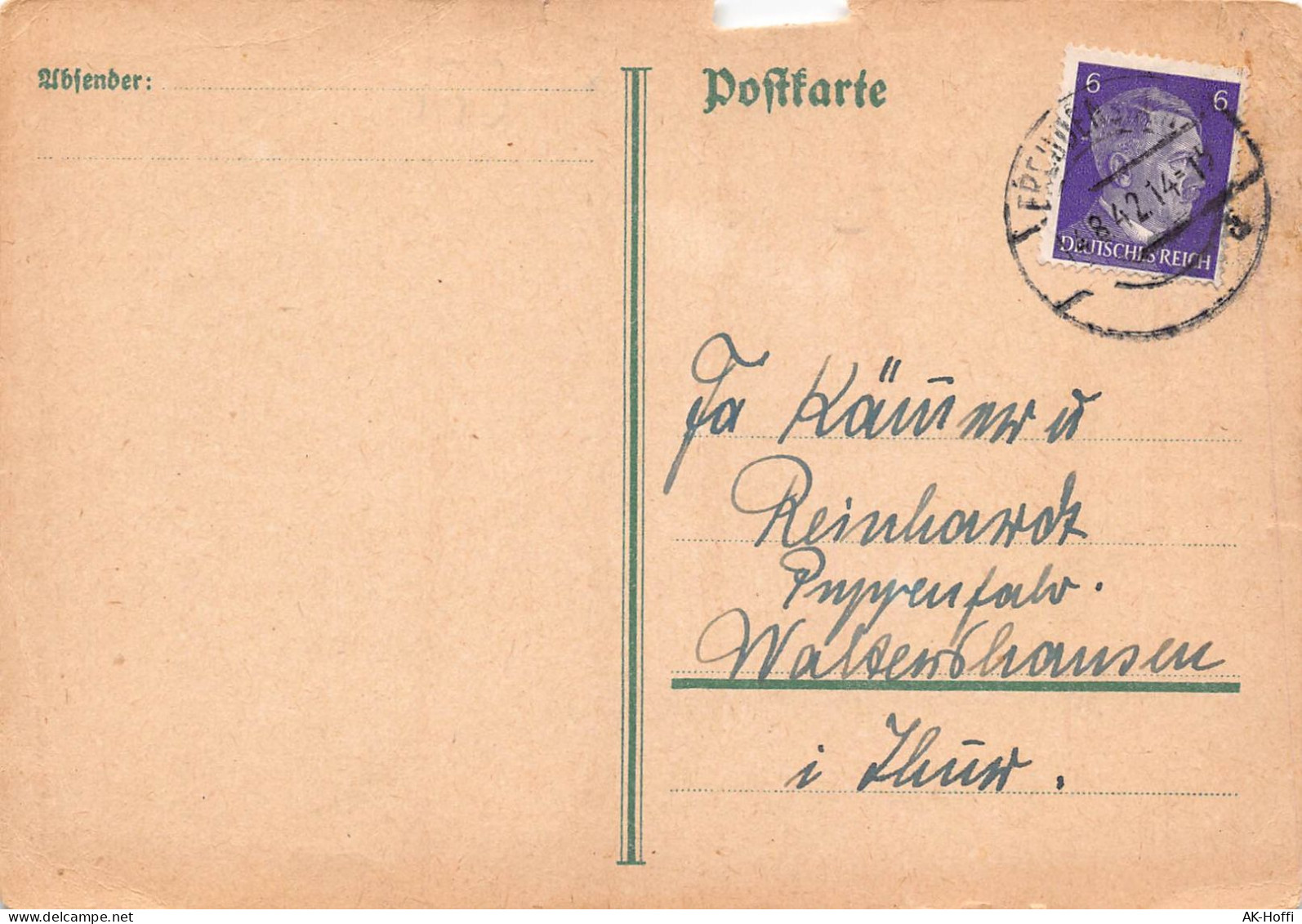 Postkarte Gelaufen Von Freudenstadt Nach Kämmer & Reinhardt Puppenfabrik Waltershausen 1942 - Cartas & Documentos