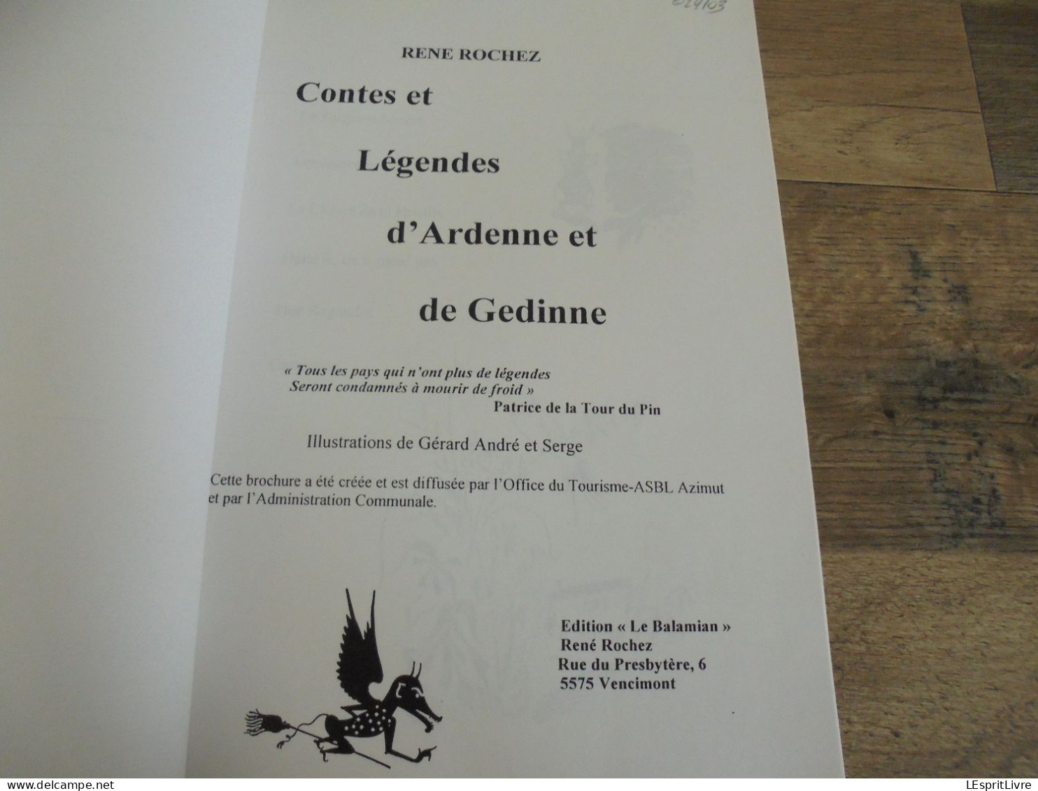 CONTES ET LEGENDES D'ARDENNE ET DE GEDINNE Régionalisme  Folklore Conte Légende Histoire - België