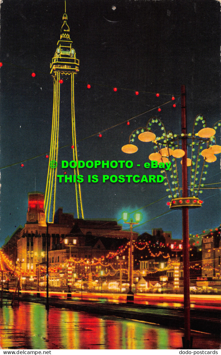 R527772 Blackpool Illuminations. The Tower And Golden Mile. Hinde. 1962 - World