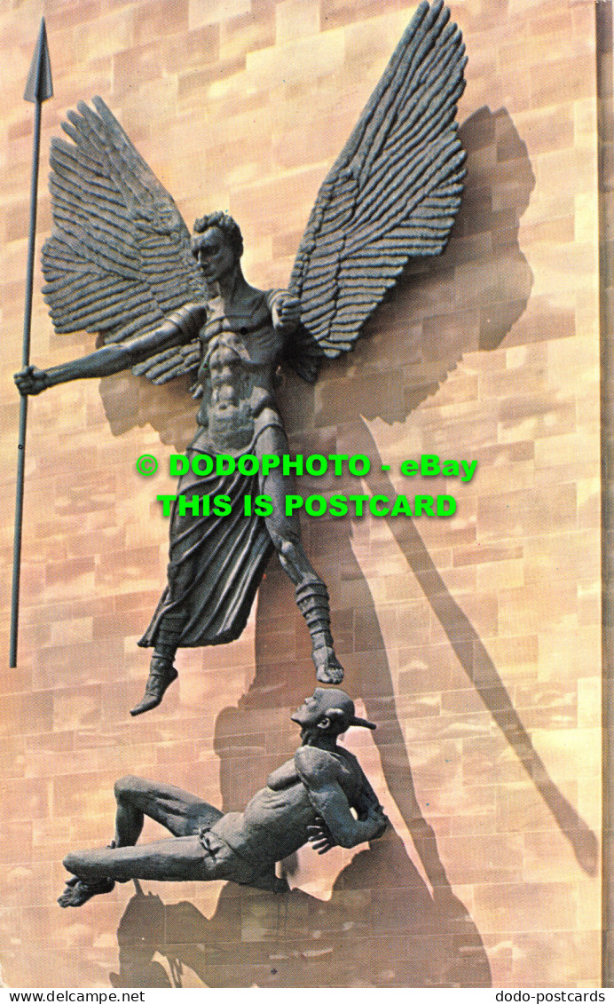 R527775 WHS 2247. St. Michael And The Devil Coventry Cathedral. Plastichrome. Co - World