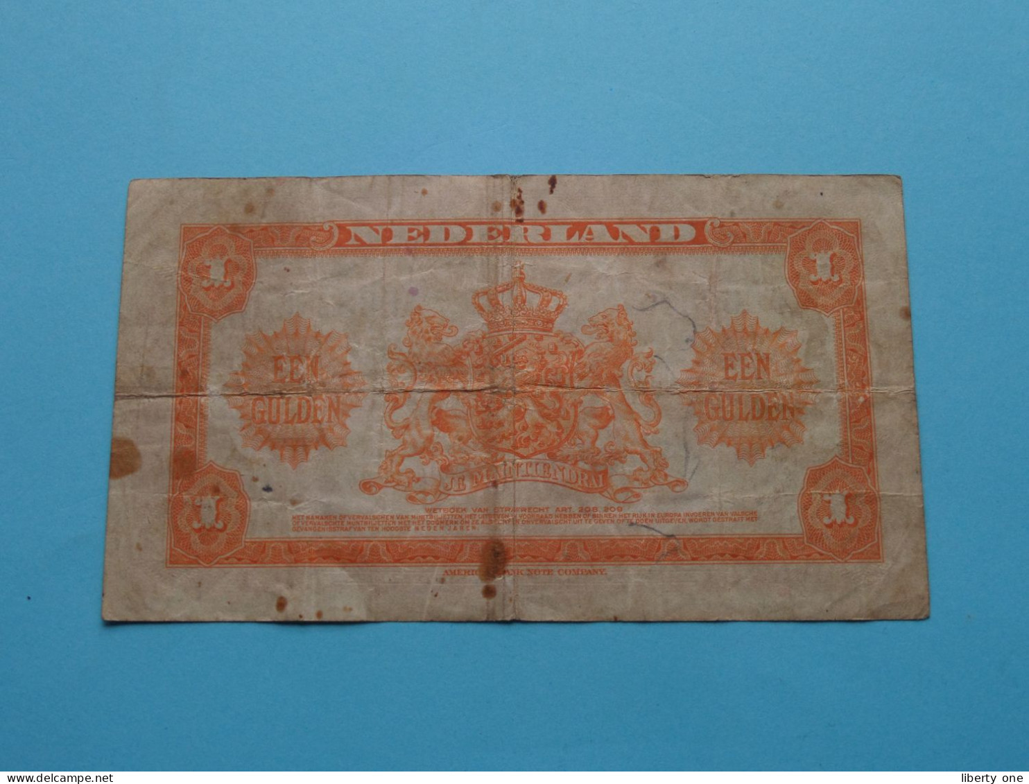 1 Gulden ( 4 Feb 1943 - N° 2 - FC628657 ) De Nederland Muntbiljet ( For Grade, Please See Photo ) Circulated ! - 1 Gulden