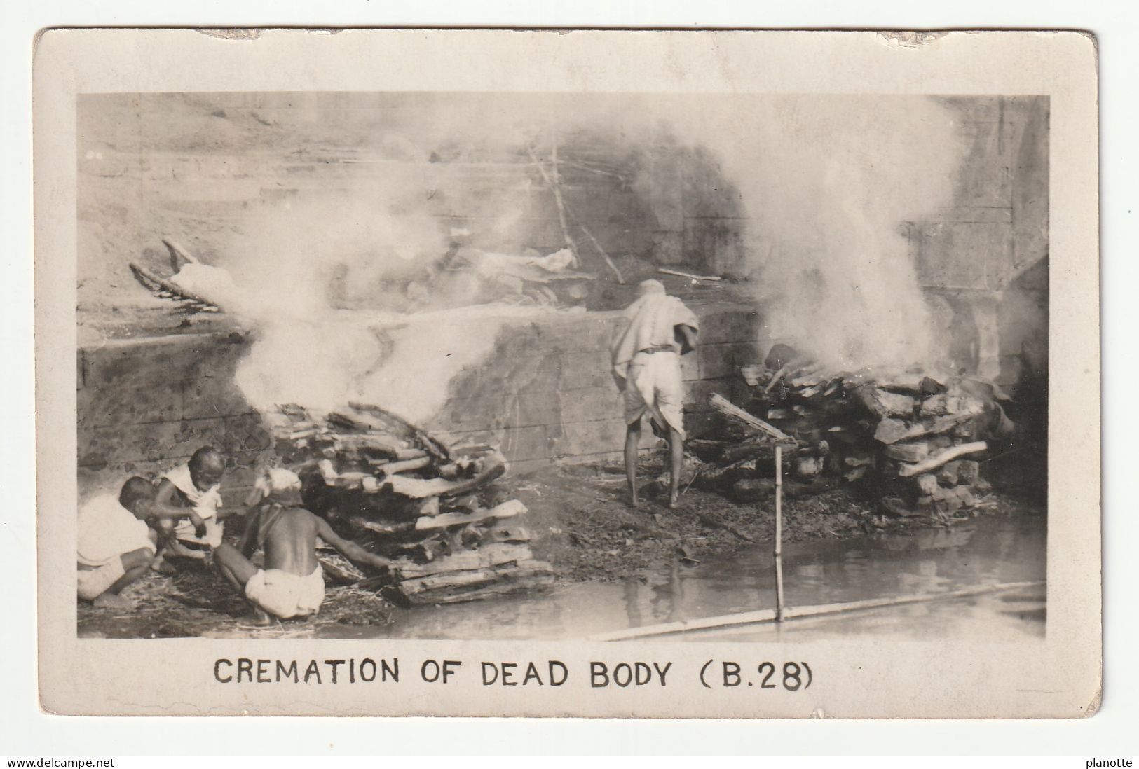 India  - Cremation Of Dead Body  - Old  Real Photo Standart Pc 1910/20s - Inde