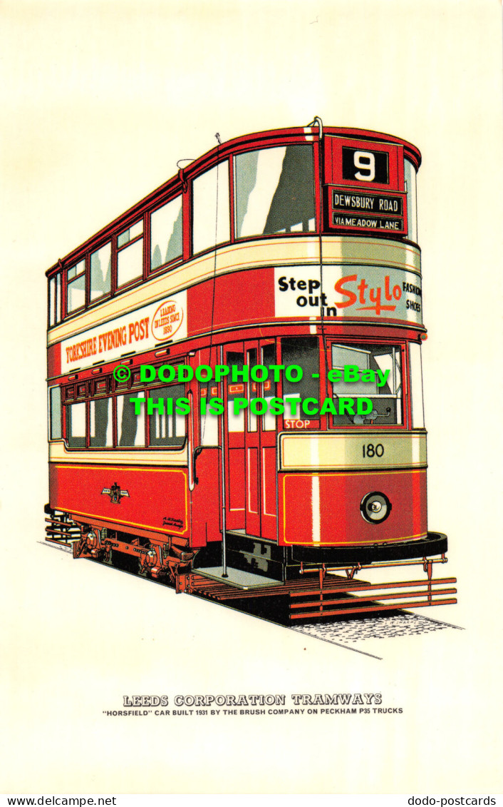 R527802 Leeds Corporation Tramways. Horsfield Car Built 1931. Brush Company On P - World