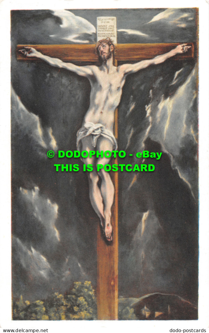 R527828 Christ On The Cross With Landscape. El Greco. Domenico Theotocopuli Span - World