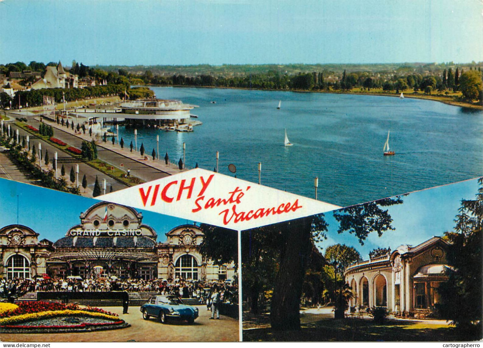 Navigation Sailing Vessels & Boats Themed Postcard Vichy Sante Vacances - Sailing Vessels