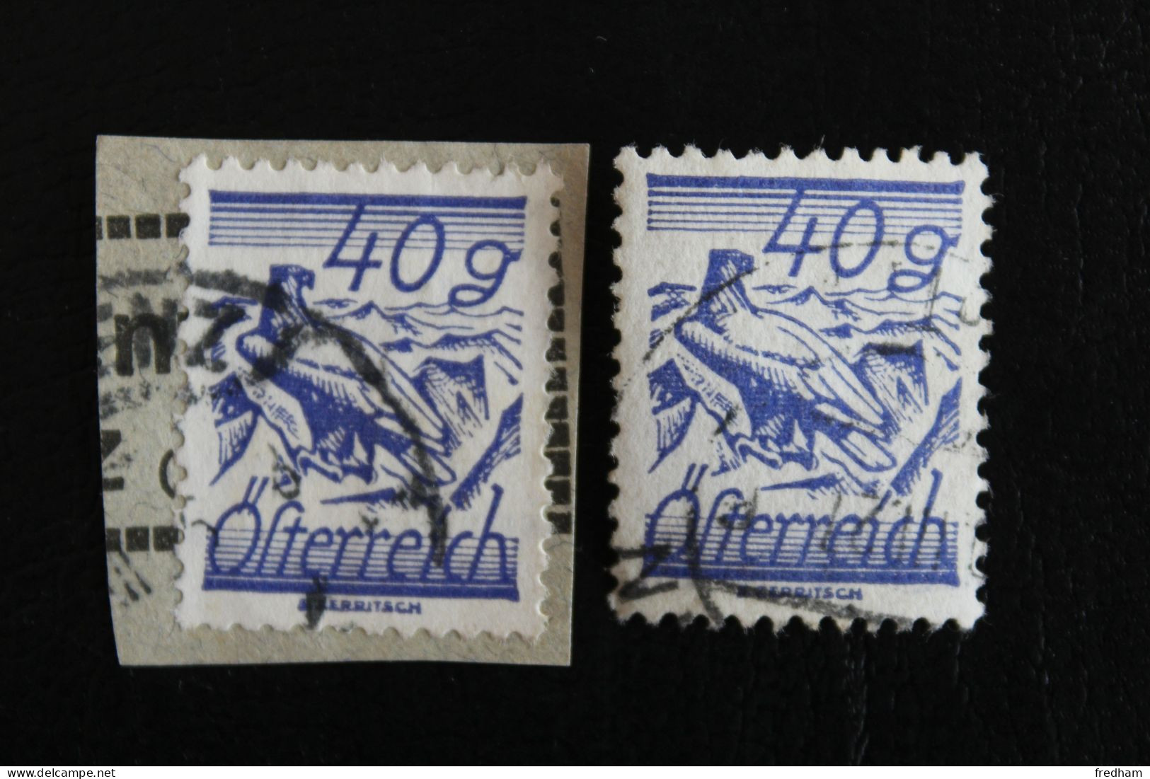 1925 Mi AT 462 40g Violet Bleu Oblitéré - Used Stamps