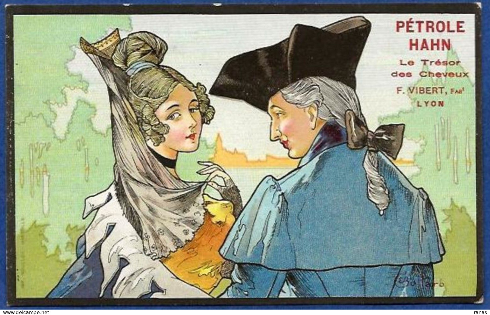 CPA Publicité Publicitaire Réclame Non Circulé Pétrole Hahn Coiffure Bottaro Art Nouveau - Publicité