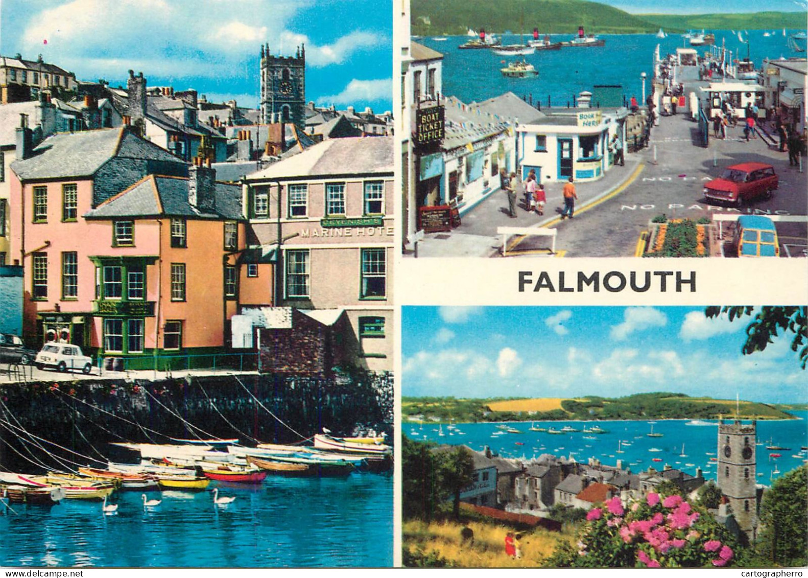 Navigation Sailing Vessels & Boats Themed Postcard Falmouth Harbour - Segelboote
