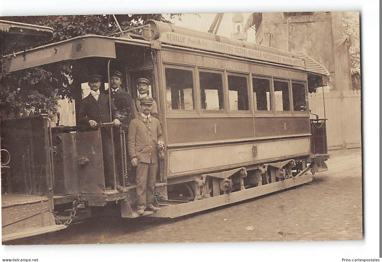 CPA 92 Neuilly Carte Photo Le Tramway Courbevoie Bezons Sartrouville Maisons Lafitte - Neuilly Sur Seine