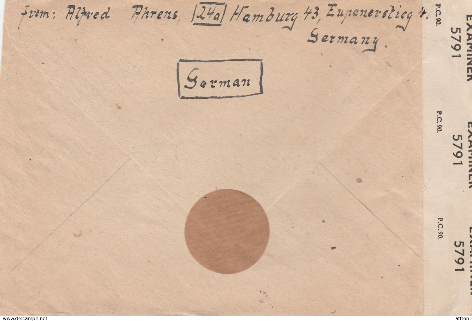 Germany 1947 Censored Cover Mailed To USA - Cartas & Documentos