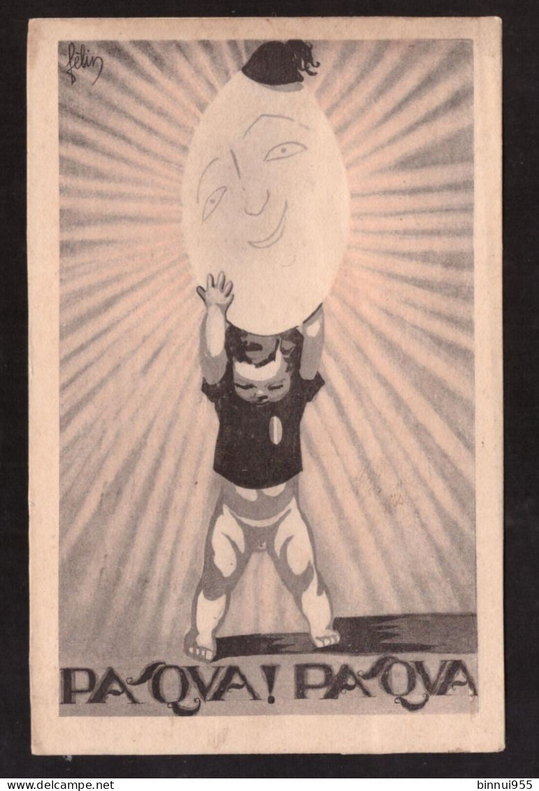 Cartolina Illustrata Bambino Pasqua ! Pasqua - Viaggiata - 1900-1949